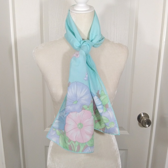 Avon Accessories - AVON Morning Glory Floral Print Scarf